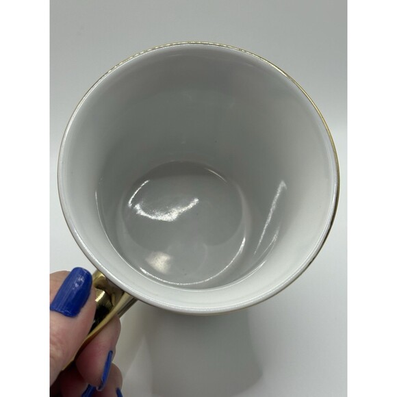 Monogram Letter S Mug 10 Strawberry Street Xmas Gold Filigree Cottagecore - Picture 6 of 10